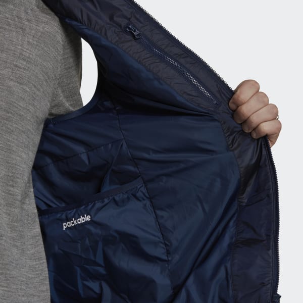 Blauw Padded Stand Collar Puffer Bodywarmer DE551