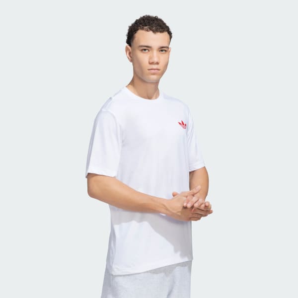 White adidas Originals Trefoil Doodle Tee