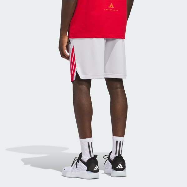 Cinza Shorts de basquete Legends Três Listras