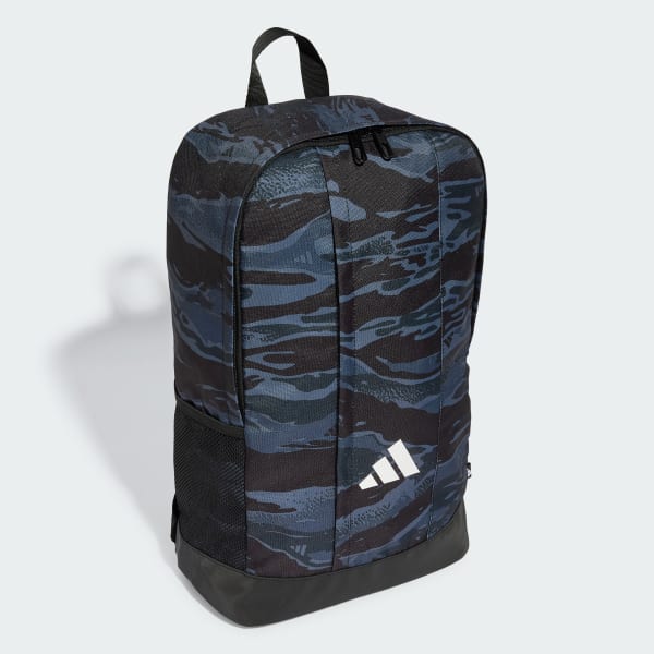 Grey Linear Graphic Backpack