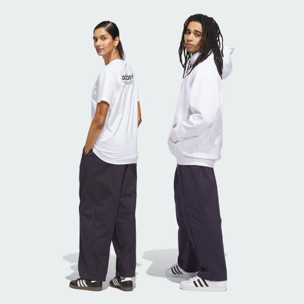 Roxo Calça Pintuck Skateboarding (Gênero Neutro)