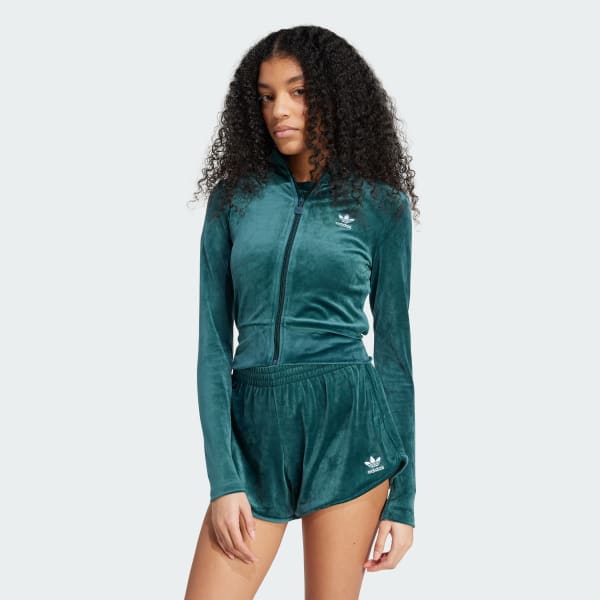 Essentials Velvet Fitted Track Top