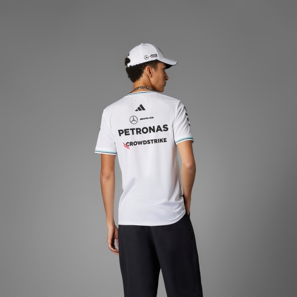 Blanco Playera Oficial de Piloto Mercedes - AMG PETRONAS F1 Team