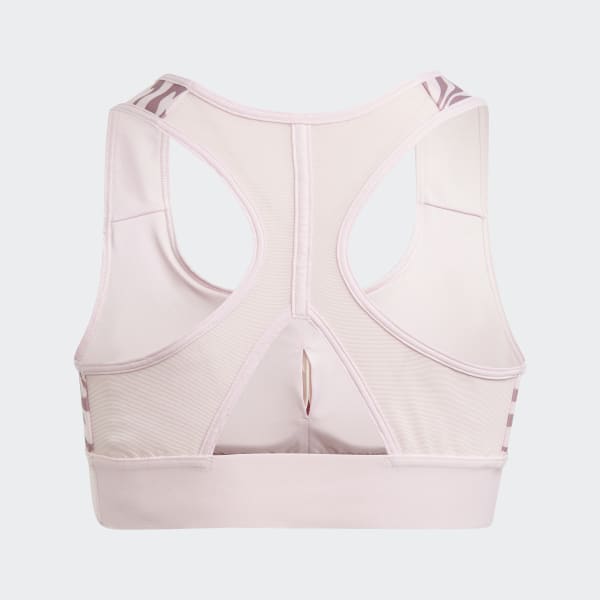 Pink AEROREADY Powerreact Print Padded Sports Bra Kids