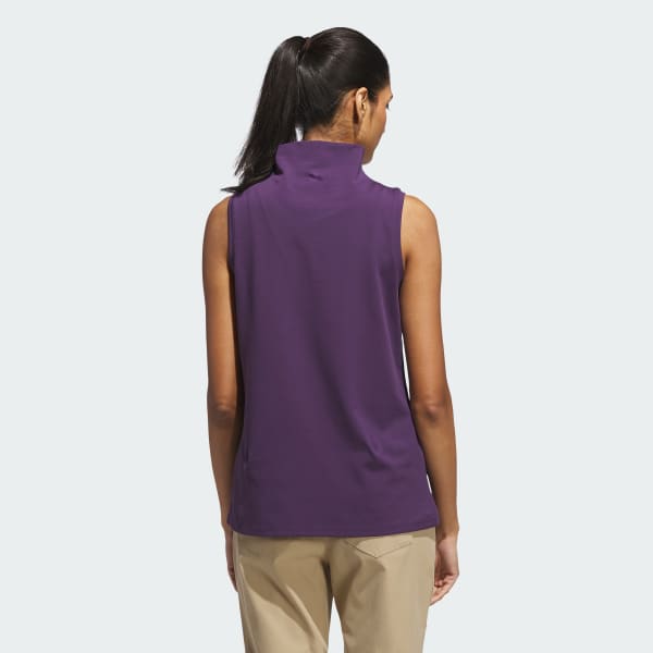 Ungu Atasan Mock Neck Tanpa Lengan Ultimate365