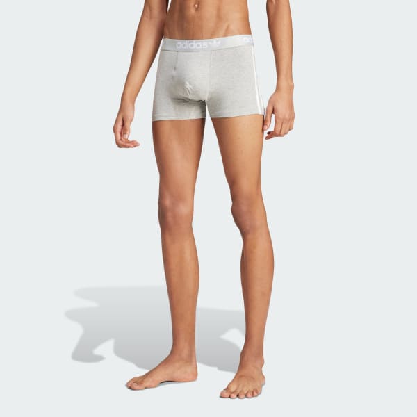 White Comfort Flex Cotton 3-Stripes Trunk Underwear