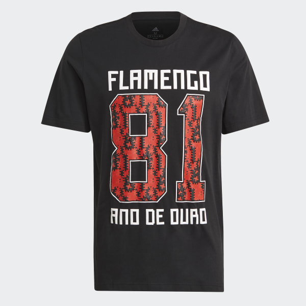 Preto Camiseta Estampada CR Flamengo 22141