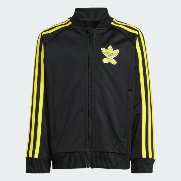 Black adidas Originals x Smiley World SST Track Suit Kids