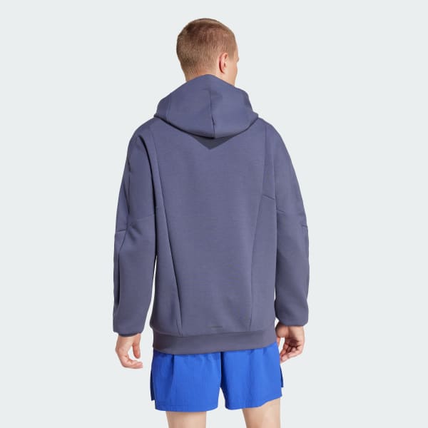 Adidas cropped hoodie mineral blue clearance