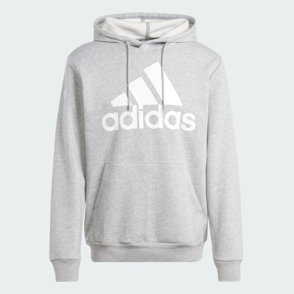 Grey Essentials Fleece Big Logo Hoodie