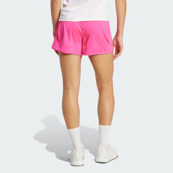 adidas Pacer Essentials Knit High-Rise Shorts - Pink | Free