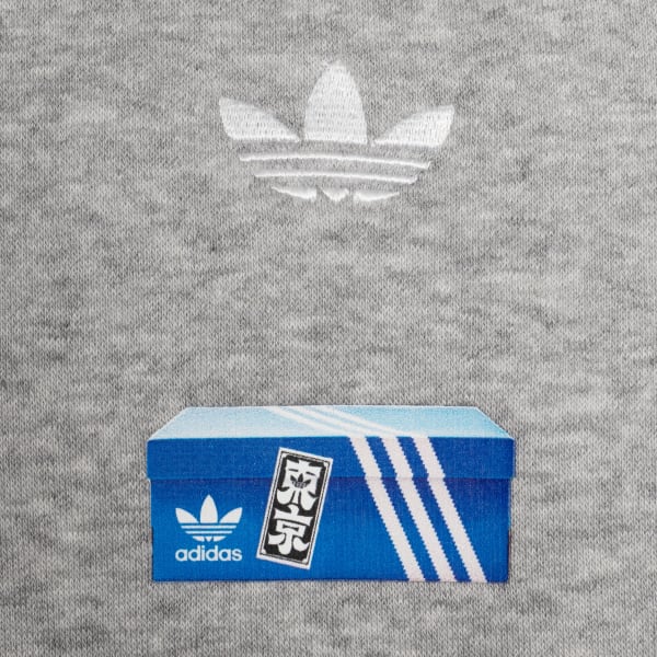 グレー 東京 シューズボックス クルーネックスウェット