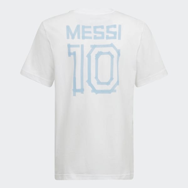 Wit Messi Football Graphic T-shirt VU048