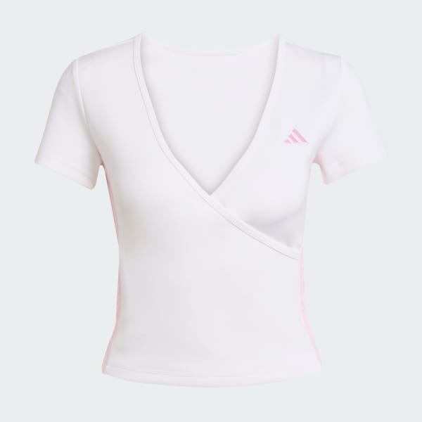 White Seasonal Essentials 3-Stripes Crop Tee