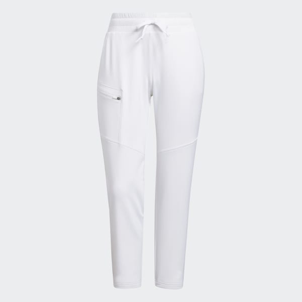 White Warp Knit Cargo Pants T1813