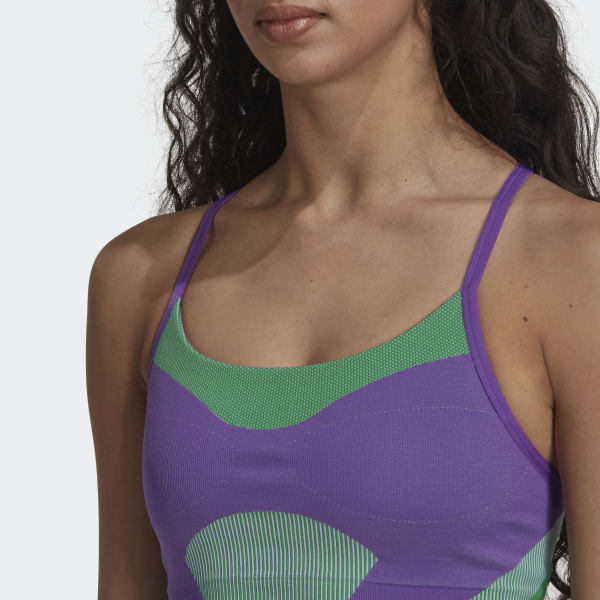 Purple adidas by Stella McCartney TrueStrength Yoga Knit Light-Support Bra S3944