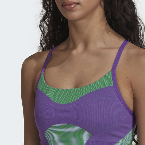 Lilla adidas by Stella McCartney TrueStrength Yoga Knit Light-Support bh S3944