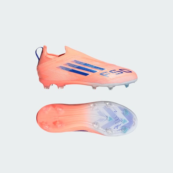 Orange F50 Elite Laceless Firm Ground støvler til børn