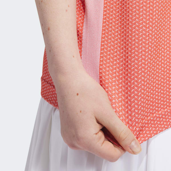 Czerwony Ultimate365 Tour Sleeveless Primeknit Polo Shirt