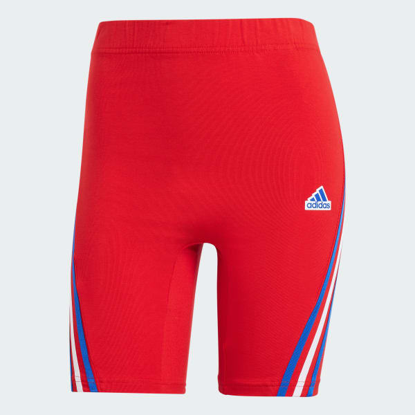 Rot Future Icons 3-Streifen kurze Leggings