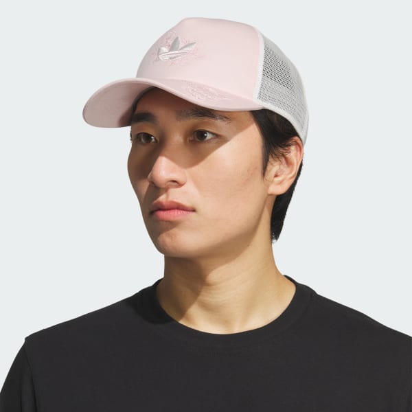 Pink Unisex Trefloral Trucker