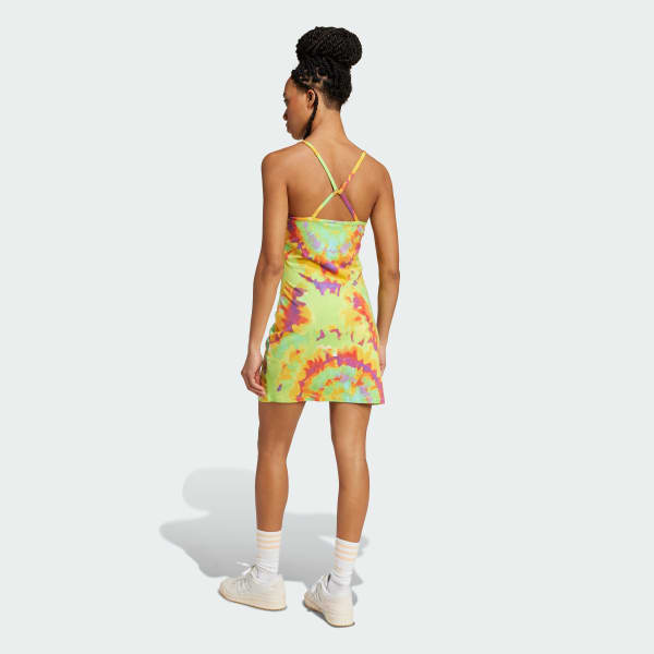 Żolty Sukienka ze wzorem tie-dye