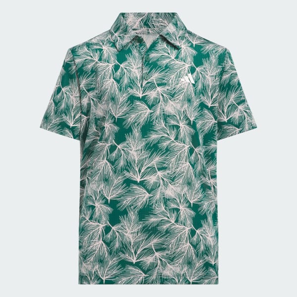 Green Boys Scripted Polo