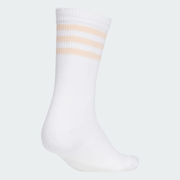 สีขาว ถุงเท้าความยาวครึ่งแข้ง 3-Stripes