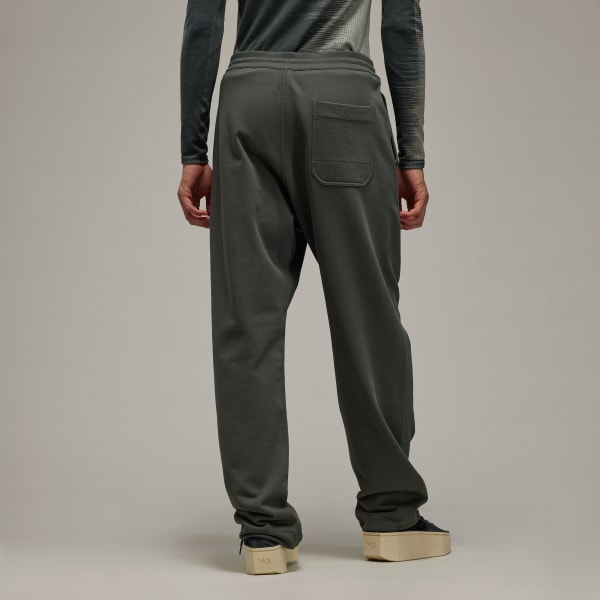 adidas Y-3 Organic Cotton Terry Straight Joggers - Green | adidas UK