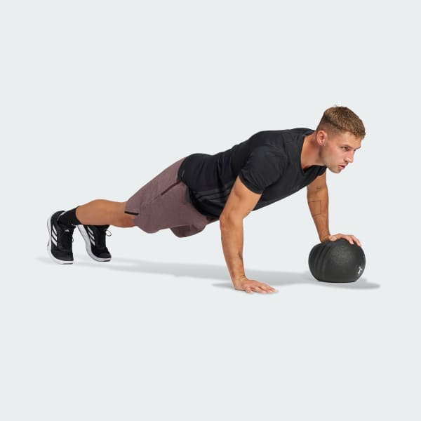 Red Designed for Training Mélange Shorts