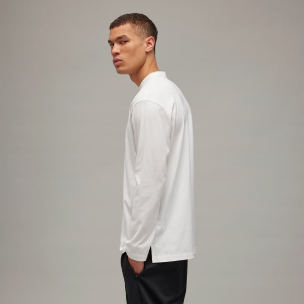 White Y-3 Long Sleeve Tee