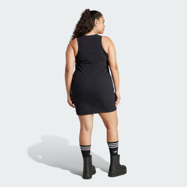 adidas Essentials Rib Tank Top (Plus Size) - Black