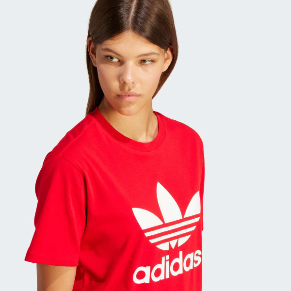Adidas trefoil red deals