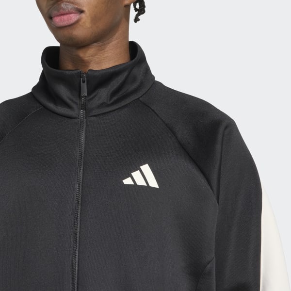 adidas Stadium Tracktop - Black | Free Shipping with adiClub