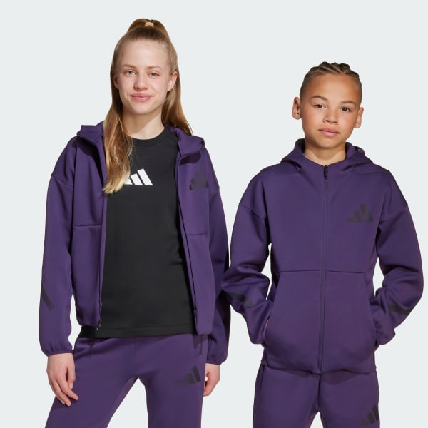 Lilla adidas Z.N.E. Full-Zip Hooded Treningsjakke