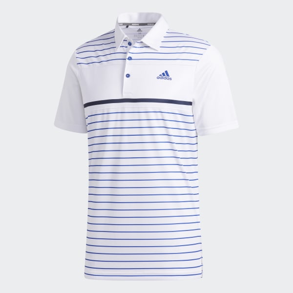 Adidas striped golf shirts hotsell