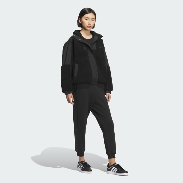 アディダス ワーディング ルーズフィット ボア フルジップアップ