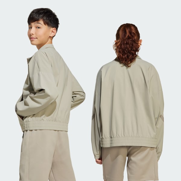 สีเบจ เสื้อแทรคแจ็คเก็ตผ้าทอ Z.N.E. สำหรับเด็ก