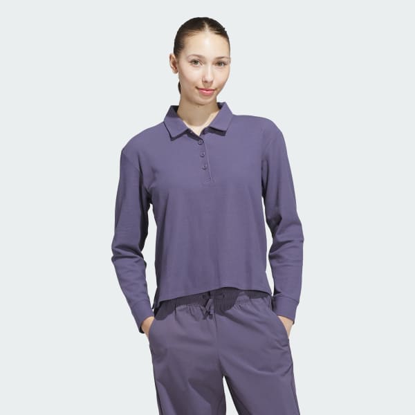 Viola Beyond The Course Long Sleeve Loose Polo Shirt