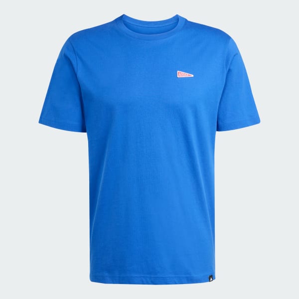 Bla Pennant Trim Graphic T-skjorte