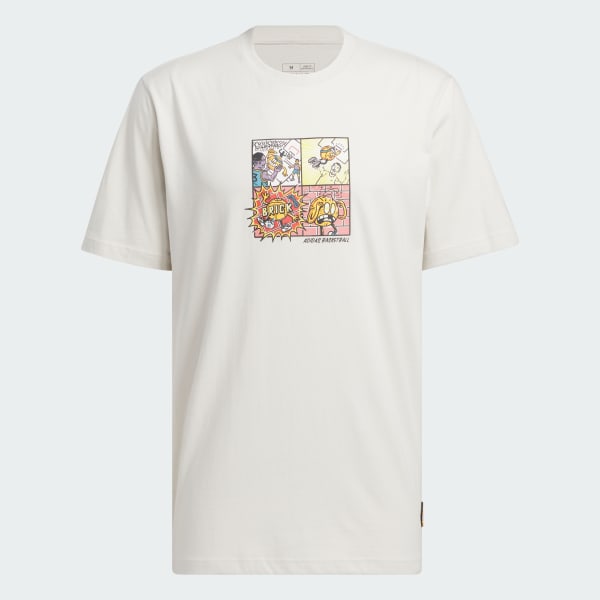 Grey Lil Stripe Comic Graphic Tee