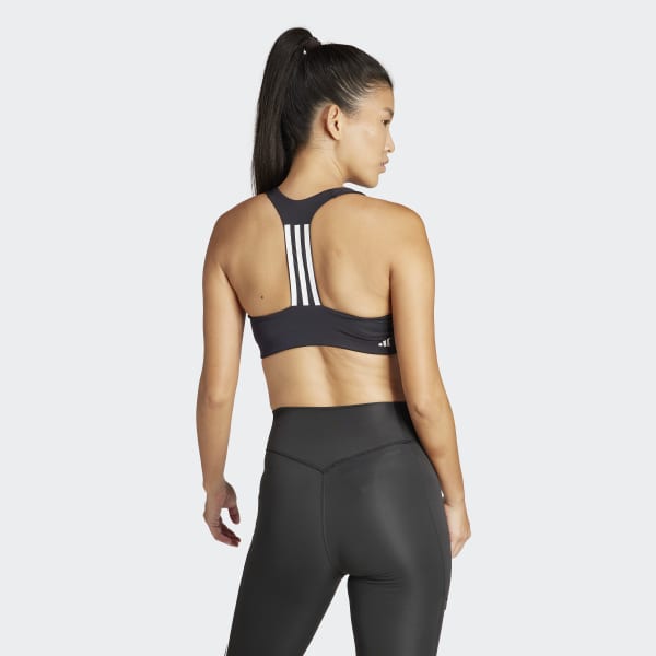 adidas Powerimpact Training Medium Support 3 Stripes Bra Black adidas Philippines