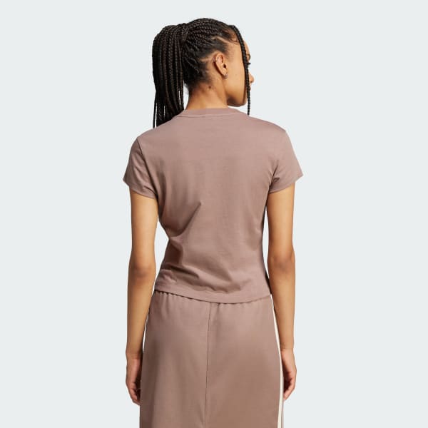 Brown Essentials Slim Tee