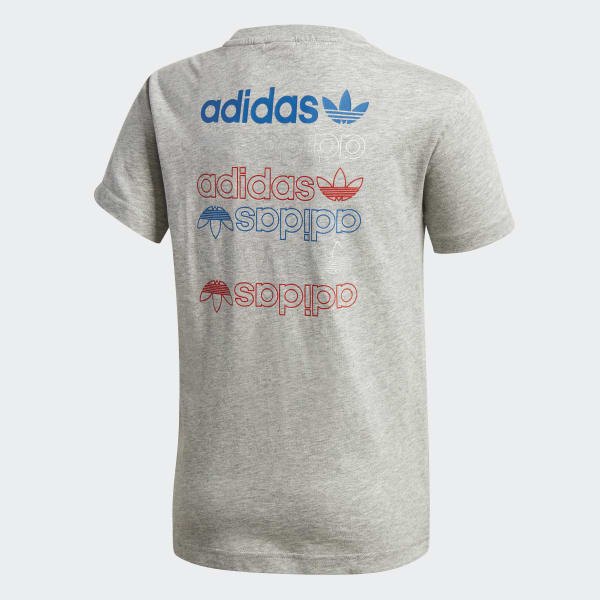 adidas Linear Logo T Shirt Grau | adidas Austria Adidas EMBLEM T Shirt Herren medium grey heather im Online