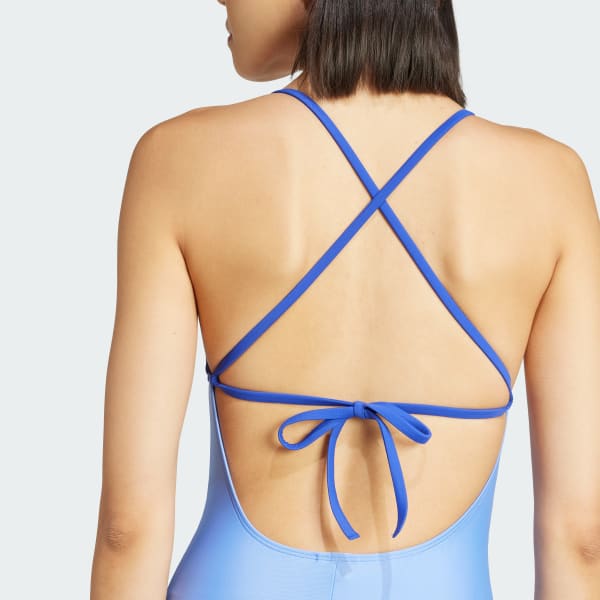 adidas Padded Colorblock X-Back Swimsuit - Blue | adidas