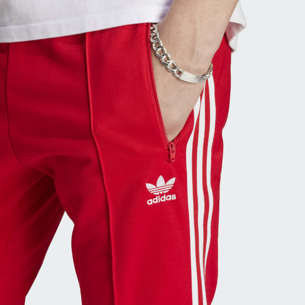 Adidas beckenbauer pants red new arrivals
