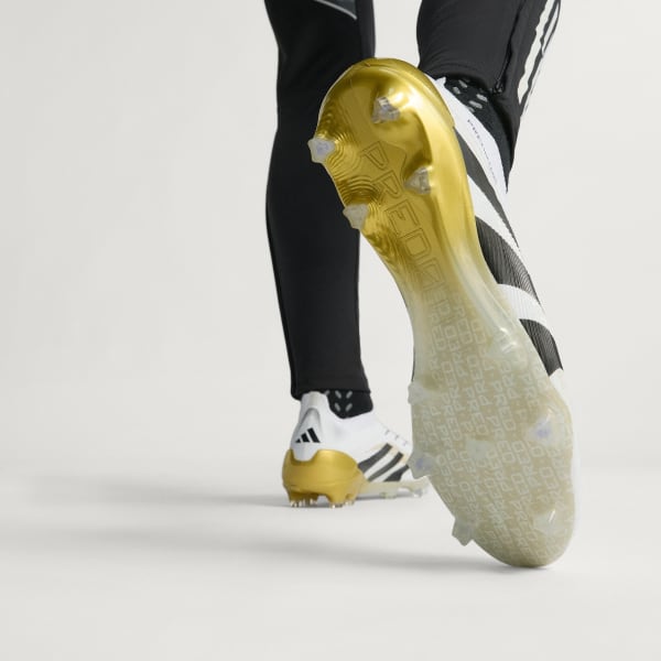 สีขาว รองเท้าฟุตบอลไร้เชือก Predator Elite Firm Ground