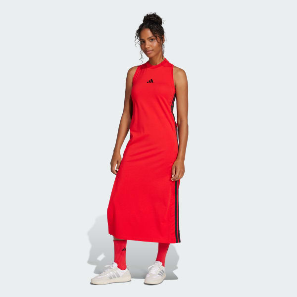 Rosso Abito Essentials 3-Stripes Long Racerback