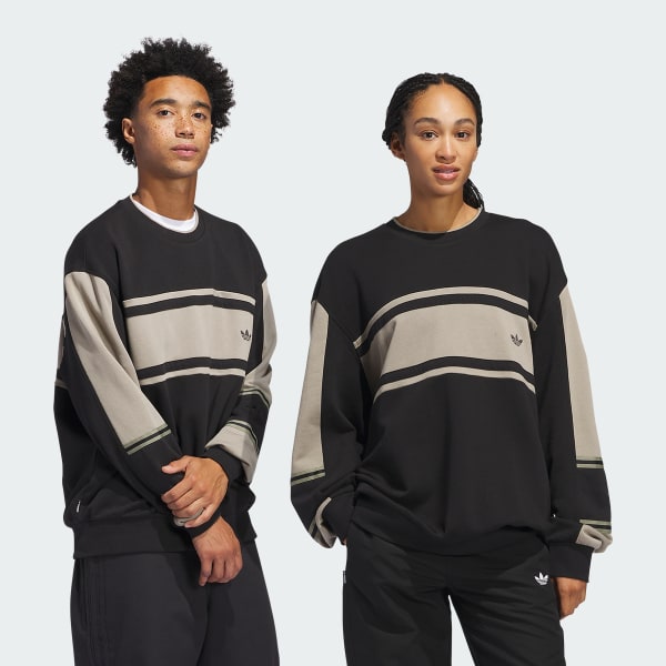 Black Skateboarding Classic Crewneck Sweater (Gender Neutral)