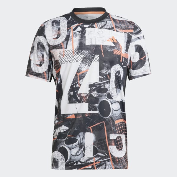 Blanco Remera Club para Tenis Estampada